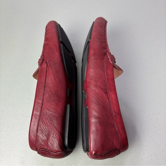 Johnston & Murphy Maggie Bit Red Driving Loafers Slip On 9.5M 78-14715 Flats - Picture 8 of 10